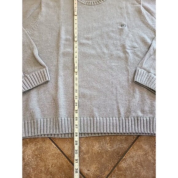VTG Chaps Sweater Mens 2XL Gray Cable Knit Crew Neck Sweater  Preppy Big Tall - Picture 6 of 7